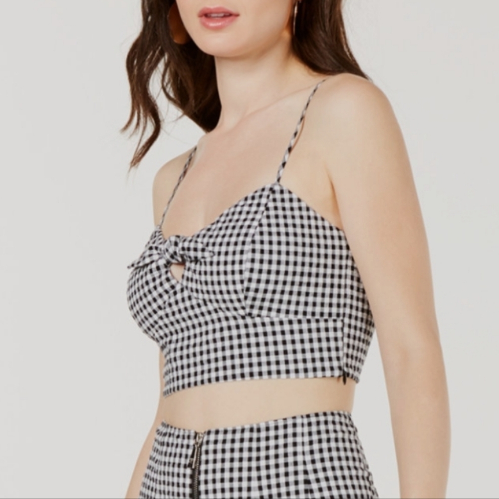 Guess Gingham Boustier/Crop Top